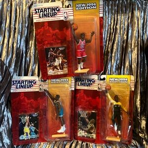 Starting Lineup-NBA Figures-1994 Edition - Lot of 3- Cheaney, Mourning, & Kemp